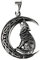 Kiss of Leather Anhänger Wolf im Mond aus 925 Sterling Silber Nr. 355