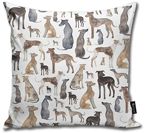 Sotyi-ltd Windhunde Wippets and Lurcher Dogs! Kissenbezug, dekorativer Kissenbezug, Geschenk für Geburtstag, Hochzeit, Paar, Jahrestag, Abschlussfeier, 45,7 x 45,7 cm