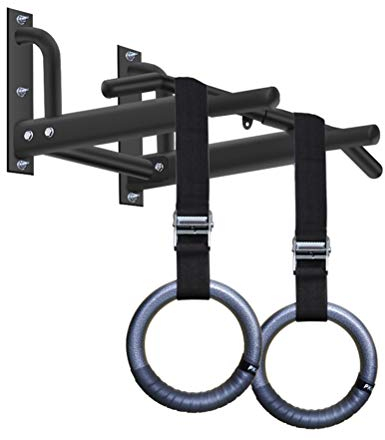 Pull up bar GYHOME Barre De Traction Murale, Anneaux De Gymnastique À Domicile Suspendus À Barre Horizontale, Cadre De Balançoire pour Enfants, Charge 300 Kg