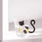 Tasse de Café en Verre Mignon Mug à Lait Avce Motif Chaton Transparent Tasse de Capuccino Résistante Chaleur Verre à Boire avec Poignée Créatif Pichet de Jus Thé Style Japonais Adulets Enfants