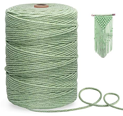 Homewit Fil de macramé 3 mm x 300 m,pour travaux manuels, tentures murales,Tapisserie de Plante, Artisanat Suspendues, Mariage