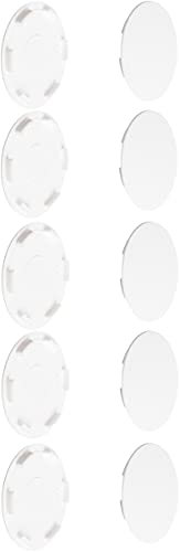 cyclingcolors 10x tappo chiusura plastica nero bianco grigio marrone mobili inserto cappuccio copriforo fori (Ø35mm/bianco RAL 9010)