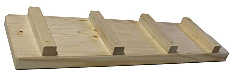 Clamaro Hühnerleiter 50 cm aus Fichte Massivholz (2,6mm stark) - Stabile Kleintierleiter mit 4 Leitersprossen und abgerundeten Ecken und Kanten - unbehandeltes Holz Naturprodukt (handgemacht)