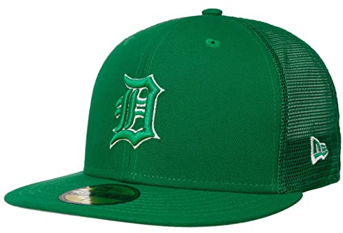 New Era 59Fifty MLB22 ST Pats Tigers Cap Fitted Truckercap Meshcap Trucker Flat Brim Detroit (7 1/2 (59,6 cm) - grün)