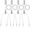Vigtayue 4 Set/8 Pcs Light Suspension Luminaire Installation Hardware Fastener Kit, 3.4ft Adjustable Galvanized Coated Hanging Cable 11lb Per Strip for Commercial Aquarium LED Panel Light
