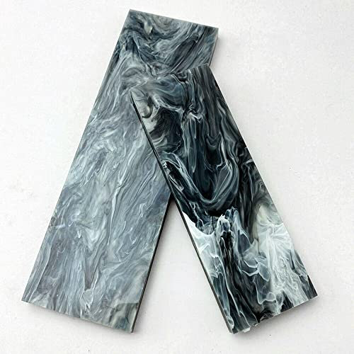 2PCS 160X50X8MM Knife Material Marble Texture Acrylic Scale Sword Blank Making