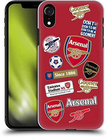 Head Case Designs Officially Licensed Arsenal FC Collage Logos Hard Back Case Compatible With Apple iPhone XR