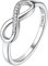 Suplight Damen Ring mit Infinity Symbol Eye Catcher Glanzvoll Zirkonia Kristall in 925 Sterling Silber Unendlichkeit Promise Eheringe Größe 47