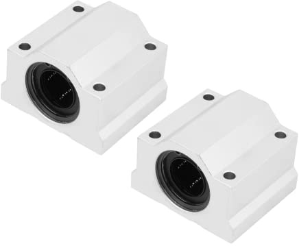 YWBL-WH 2pcs SCS25UU Linearlager Gleitblock 25mm Aluminiumlegierung Geschlossen Linearlager Gleitblock für 3D Drucker CNC Graviermaschine