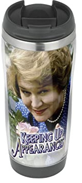 Profiles Keeping Up Appearances Hyacinth - Travel Mug, Thermal Insulated Cup for Hot and Cold Beverages Drinks