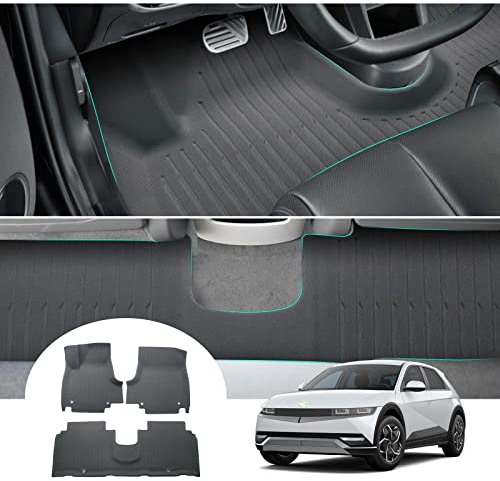 GAFAT Hyunda-i Ioniq 5 2021-2024 2025 Fussmatten, Ioniq 5 2023 Fußmatten Gummimatten Original, 3D-Scannen TPE Hoher Rand, Ioniq 5 Matten, Kompatibel mit Hyundai Ioniq 5 Zubehör