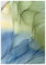 ARTland Wanddeko Wandtattoo selbstklebende Vinylfolie 90x130 cm Strand Modern Abstrakt Meer Sand Wasser Tinte Farben Natur U4LG
