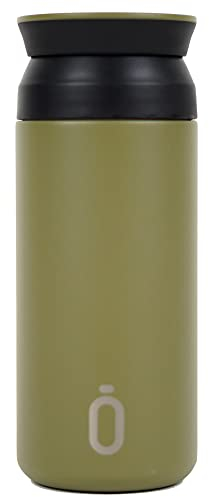 Runbott Botella térmica de cerámica CUP de acero térmico sin BPA con revestimiento interno de cerámica, 12 onzas (Laurel)