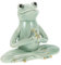 ORFOFE Yoga Frosch Tee Haustier Keramik Handwerk Frosch Figurine Desktop Frosch Statue Für Hause