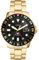 Fossil Blue uhr für Herren, GMT Uhrwerk mit Edelstahl- oder Lederarmband, Gold-Ton, 46MM