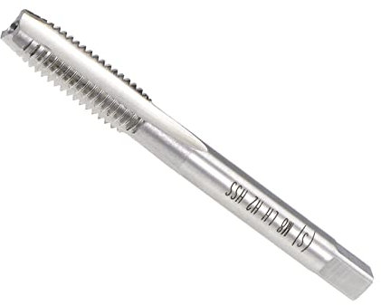 QUARKZMAN H2 Sinistra Filettatura Metrico Macchina Maschiatura x 1pz 3 Flauto HSS per Maschiatura Macchina, [M8 x 1.25]