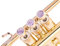 Heavy Trompete benutzerdefinierte Fingerknöpfe für alle Yamha (alle YTR), Stomvi, Shagerl, Carol Brass und Fides Trompeten, Yamaha Flügelhorn 631/731, Yamaha Kornett Modelle (Raw Brass, Charoite)