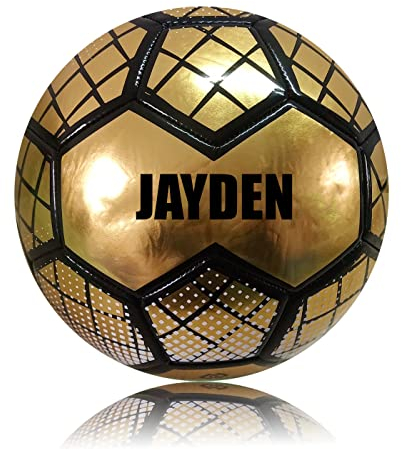 Personalised Football Ball - Customise with any name (Gold - Size 5)