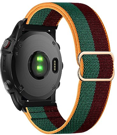 Elastisch Armband für Garmin Forerunner 955/ 935/ 945 Armband, Dehnbar Nylon Stoff Band Herren/Damen Verstellbar Sport Ersatzarmband Kompatibel mit Garmin Forerunner 955/ 935/ 945 Uhrenarmband (K)