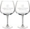 Wanapix | Set 2 Bicchiere da Gin Tonic Personalizzato | Calice da Cocktail | Inciso al Laser | Calice da Gin Bicchiere Ballon Acqua | 70 cl | Regalo originale | Love ring
