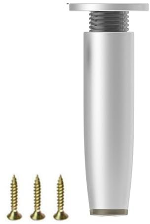 AVIMYA 4/1PCS Einstellbare Metall Möbel Beine Ersatz Füße Zink-Legierung 3 Farben for Sofa Tee Kaffee Tisch Schrank TVStänder mit Schrauben (Color : 1pc 80mm Matte)