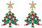 TOFBS Weihnachtliche Ohrringe aus Gold mit Swarovski-Kristallen – Festlicher Schmuck für Damen Perfekt für Weihnachtsfeiern und Festliche Anlässe
