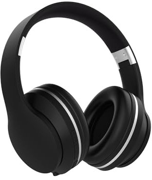 Bluetooth Kids Headphones,Wireless Kids Headphones Over Ear with Microphones,Stereo Sound ,10H Playtime,Foldable&Adjustable Children Headphone,Bluetooth 5.1 Headset for Adults School Travel (Black)