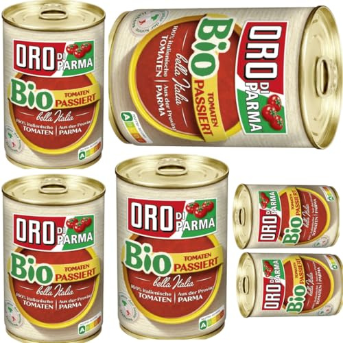 Oro di Parma Tomaten passiert Tomatenmark 400 gramm x 6 STÜCK