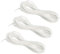 PATIKIL Cordon en Daim Faux, 3 Rouleaux 3mm x 5m Cordons en Cuir Suède Bandes Plates de Ruban Plat Souple en Simili Cuir pour Collier DIY Bracelet Perles, Blanc (Total 15 Mètres)