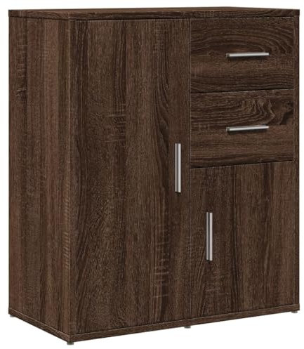 vidaXL Aparador, Alacena Alta con Almacenamiento, Armario Auxiliar de Buffet, Mueble para Salón Cocina Pasillo, Madera de Ingeniería Marrón Roble