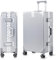 Aoliwei Koffer Handgepäck · Silber · Alu-Rahmen · Hartschalen in Polycarbonat · Trolley Reisegepäck · Reisekoffer mit 4 Doppelräder · TSA Zahlenschloss · XL-74cm