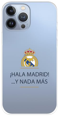 Schutzhülle für iPhone 13 Pro Max von Real Madrid, transparent zum Schutz Ihres Handys, flexible Silikonschicht mit offizieller Lizenz von Real Madrid