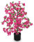 Arborus Bougainvillier artificiel de 75 cm de haut, arbre artificiel d'intérieur rose dans un pot noir, grande plante artificielle avec fleurs pour la maison, le bureau, le jardin, décoration de