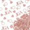 Svalor Rosa Konfetti, 100 Stück, Herz, Diamantring, JGA-Buchstaben, Hochzeit, Verlobung, Junggesellinnenabschied, Karton, Rosa