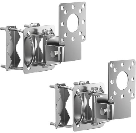 Osmond Universal-Wand-/Mast-Montagehalterungen mit U-Bolzen, L-Befestigungsset, Hardware-Zubehör für den Außenbereich, 2 Stück