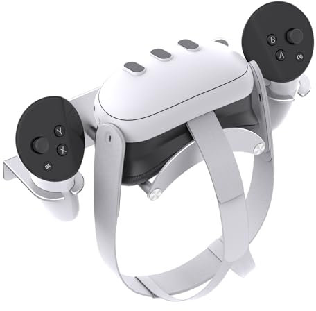 DGPCT VR Wall Mount Hanger Compatible with Meta Oculus Quest 3/2/Pro, Aluminium Vr Stand Hook for Most VR Headset & Controller, Two Storage Options & Space Saving Quest 3 VR Holder Storage Hook