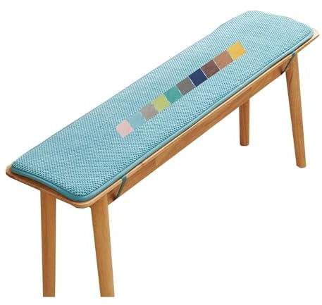 Stuhlkissen Balkon, Rutschfestes Bankkissen Outdoor, Bankauflage, Sitzkissen Auto, Sitzpolster Indoor, Gartenbank Kissen Sitzauflage Bank für Garten Terrasse Schaukel BüRostuhl(Light Blue e,200x40 cm