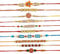 OSNICA Mehrfarbiges Set von 10 Dora-Rakhi-Set für Herren, Rakhi für Bruder, verschiedene Muster, Rakhi für Bruder, Baumwolle
