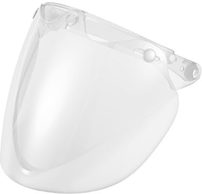 Partuto 1pc Visiera per Casco Universale - Sostituzione Visiera Casco Moto Anti-UV - Resina Trasparente