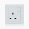 ABB Inora 1 Gang Switched 13A Plug Socket • Premium 13 Amp Plug Socket • Single Pole • White