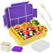 XIKAYA Contenitore per il pranzo per bambini con scomparti,Lunch Box con Posate,scatola per il pranzo a prova di perdite,1330ml Schiscetta Pranzo Bambini Adulto,Lavoro Picnic Ufficio Bento Box (viola)