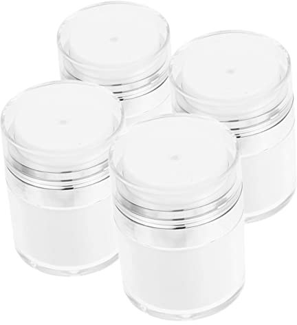Baluue 4 Pièces pot de crème vide pressure cooker casserole pression conteneurs de soins de la peau conteneurs de voyage cosmétiques bouteilles de voyage pour articles de toilette pp