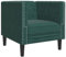 vidaXL Chesterfield Sessel, Loungesessel mit Knopfheftung, Polstersessel Relaxsessel für Wohnzimmer, Clubsessel Cocktailsessel Sofa, Dunkelgrün Samt
