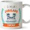 MUGFFINS Tazas Personalizadas para JUBILADO hombre - En Español - Mejor del mundo - Con dibujo - 11 oz / 330 ml - Regalo Personalizable original y divertido