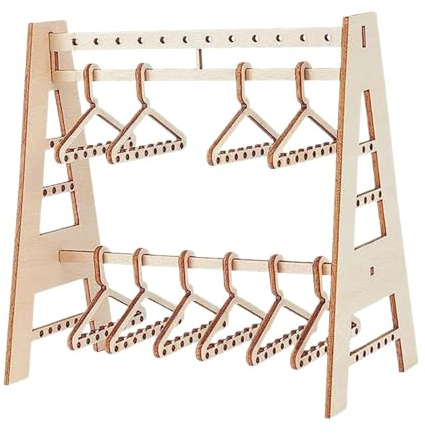 rockible Présentoir de Boucles d'oreilles, Organisateur de Bijoux, Rangement de Boucles d'oreilles, Mini Porte-Manteau en Bois à 116 Trous, Support de Boucle