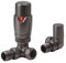 Thermostatic Radiator Valves and Corner Lockshield Valve - Classy and Modern Design 1/2 x 15mm Corner Radiator Valves (Gunmetal)