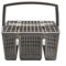 ZYNCUE Cutlery Cage Dishwasher Basket, Dishwasher Cutlery Basket Replacement Part 11018806 668270 for Bosch for Constructa for Siemens for Neff Grey Plastic Kitchen Appliance Accessory