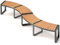COSTWAY Gartenbank ohne Rückenlehne, 2er Set, wetterfeste Sitzbank, Holzbank für 2-3 Sitzer bis 360 kg belastbar, Terrassenbank aus Akazienholz, Parkbank für Garten, Terrasse, Balkon