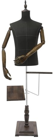 Schneiderpuppe für Herren, höhenverstellbar, männlich, mit Schuhregal, für Bekleidungsgeschäft, Schneidergeschäft
