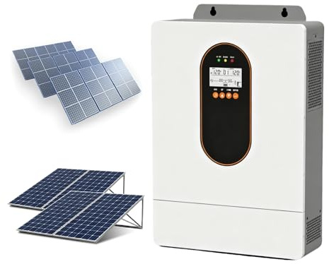 KUSOLE Chargeur Onduleur Hybride Solaire 6500 W, Monocanal Convertit 48 V CC en 220 V Ca, Contrôleur De Charge Mppt Intégré, Compatible avec Les Batteries Plomb-Acide 6200wparallel
